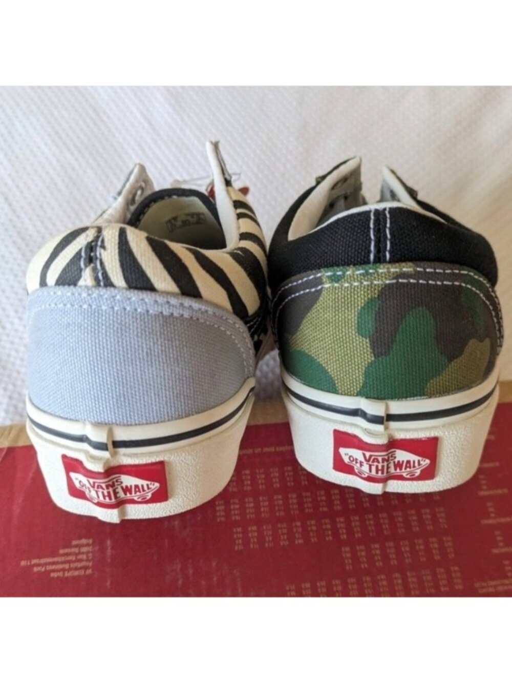 Vans Style 36 Mismatch Zebra Camo Girl Youth 3.5 Youth Animal Print 0926 - Picture 5 of 8